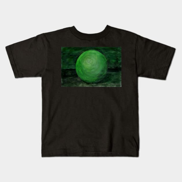 Green Ball Kids T-Shirt by michaelasamples